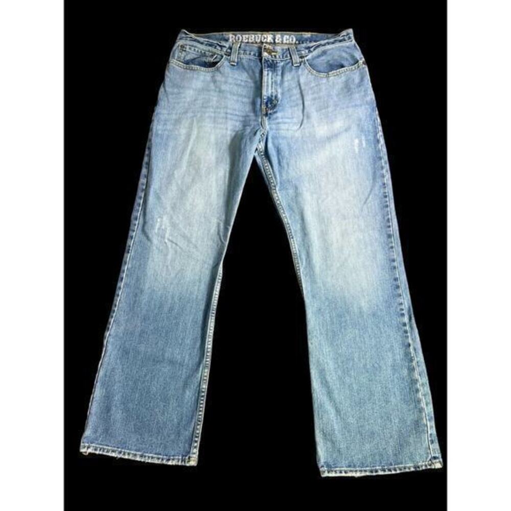 Roebuck & Co. Relaxed Straight Jeans Men's Size 36x30 Blue‎ 5-Pocket Cotton